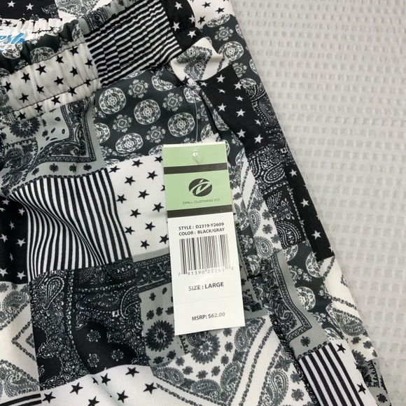 Monochrome Patchwork Men's Joggers - Picture 6 of 9